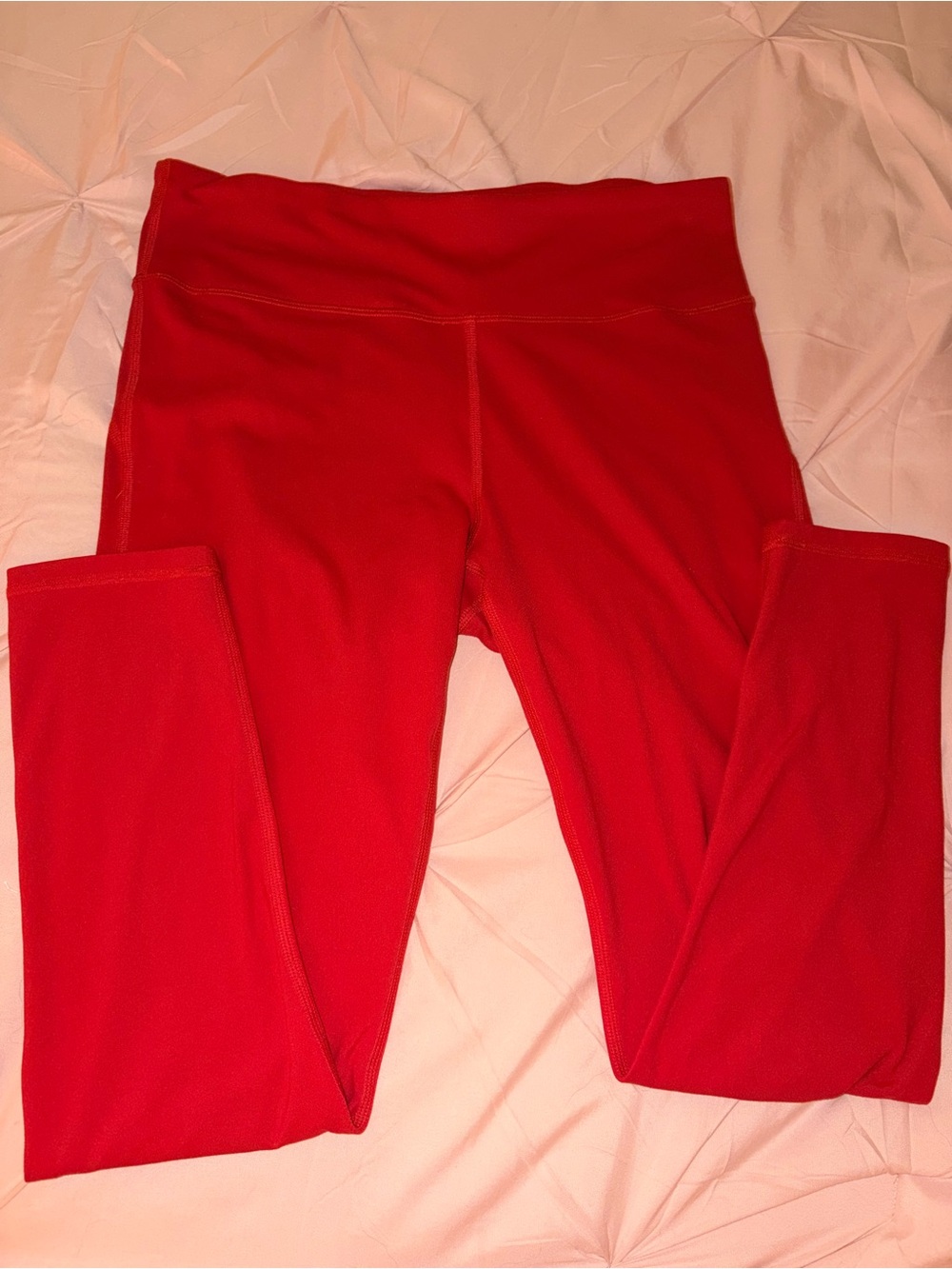 Red High-Rise Fabletics Active Leggings